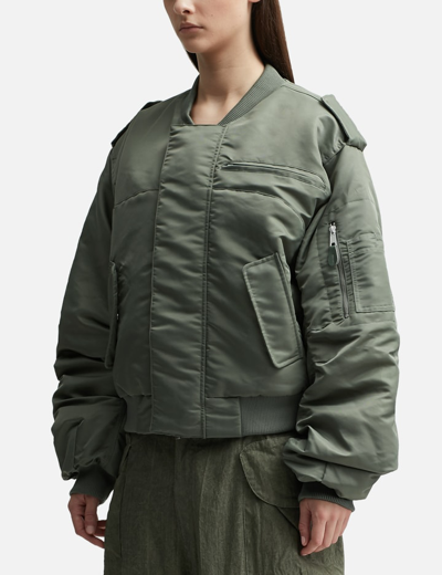 Shop Entire Studios A-2 Bomber Jacket In Green