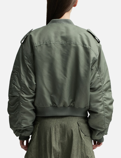 Shop Entire Studios A-2 Bomber Jacket In Green