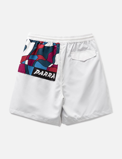 Shop By Parra Sports Trees Swim Shorts In White