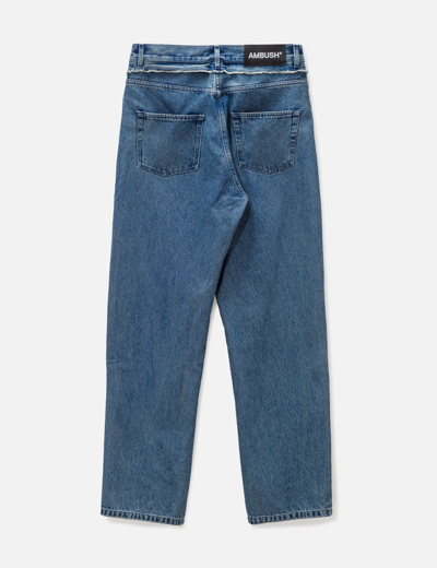 Shop Ambush Straight Denim Jeans In Blue
