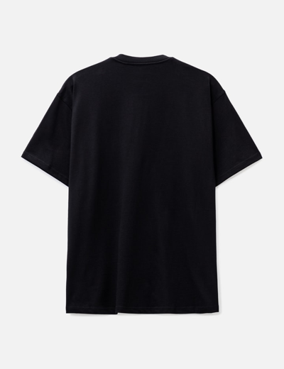 Shop Burberry Chequered Crest Cotton T-shirt In Black
