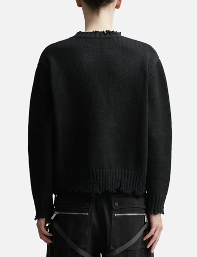 Shop C2h4 Distressed Layered Sweater In Black