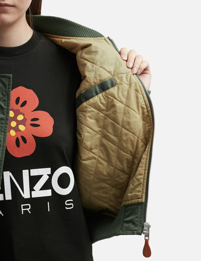 Shop Kenzo 3d Bomber Jacket In Green
