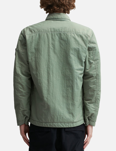 Shop Stone Island Opaque Nylon Twill Jacket In Green