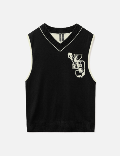 Shop Y-3 Logo Knit Vest In Black