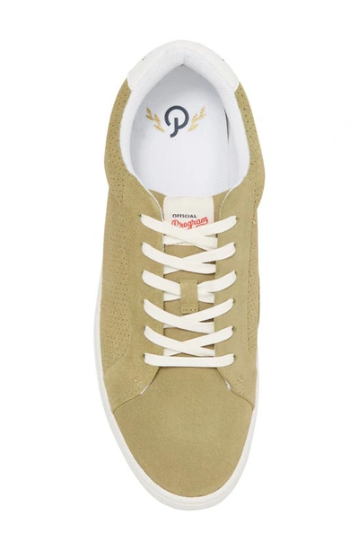 Official Program Court Low Top Sneaker In Olive Suede/ White