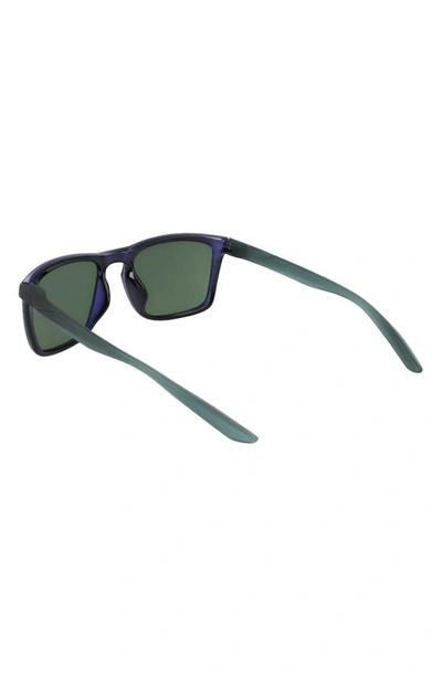 Shop Nike Sky Ascent 55mm Rectangular Sunglasses In Concord/green