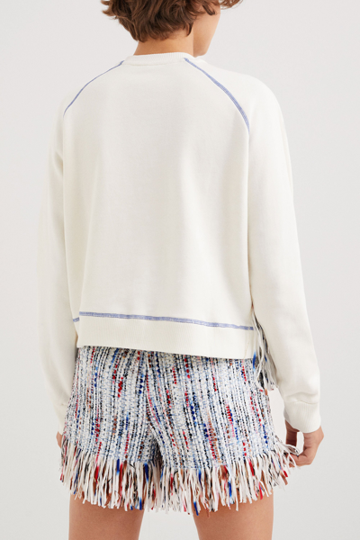 Desigual Fabric Patchwork Sweatshirt In White