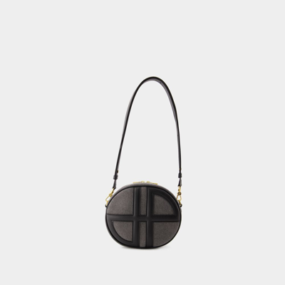 Shop Patou Jp Crossbody -  - Leather - Anthracite In Grey