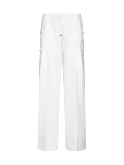 Shop Jacquemus Belted Wide In White