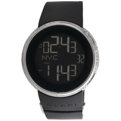 Pre-owned Gucci Diamond White Watch Mens Full Casing Ya114202 5 Row Custom Digital 3.5 Ct.