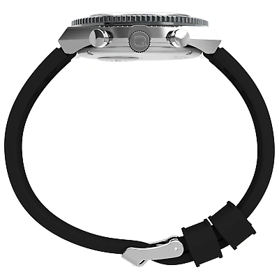 Pre-owned Timex Q Gmt Chronograph 40mm Black