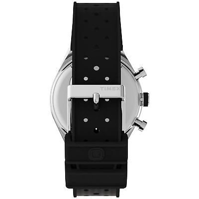 Pre-owned Timex Q Gmt Chronograph 40mm Black