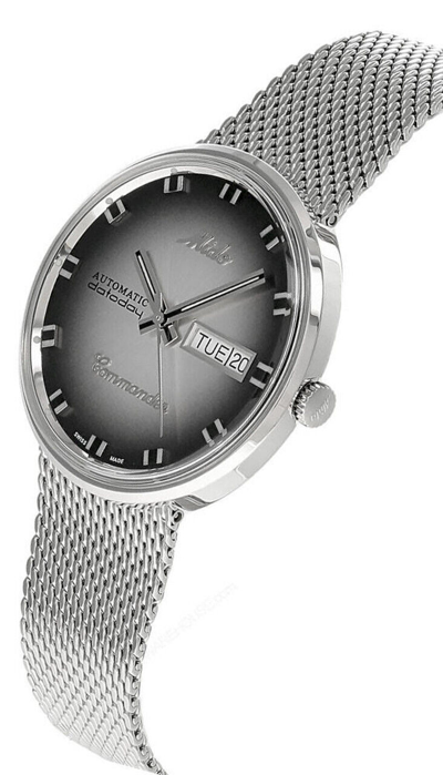 Pre-owned Mido Commander Shade Limited Edition 37mm Ss Mesh Men's Watch M8429.4.27.11