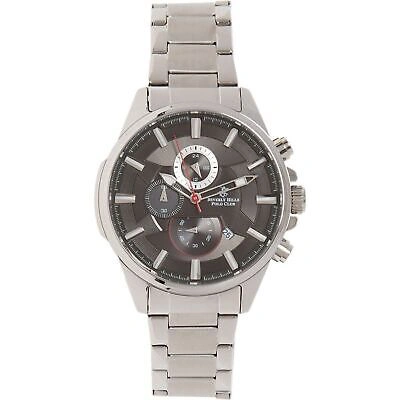 Pre-owned Beverly Hills Polo Club Silver Tone Round Watch. Rrp £289