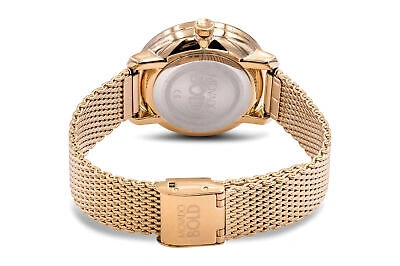 Pre-owned Movado Bold Crystal Gold-tone Mesh Ladies Watch 3600656
