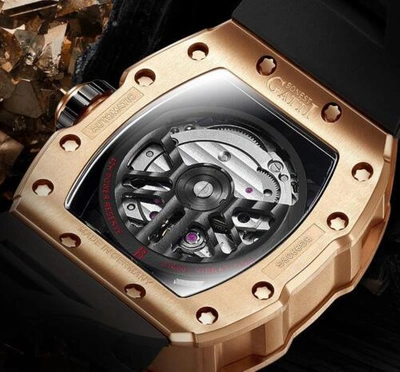 Pre-owned Gatti Fashion Gold  Auto Watch Mechanical Tonneau Formal Luminous Wristwatch Gift