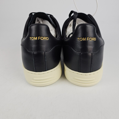 Pre-owned Tom Ford Warwick Black Smooth Leather Sneakers Fw23