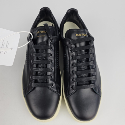 Pre-owned Tom Ford Warwick Black Smooth Leather Sneakers Fw23