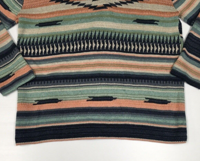 Pre-owned Polo Ralph Lauren Southwestern Indian Tribal Aztec Navajo Knit Sweater Cardigan In Multicolor