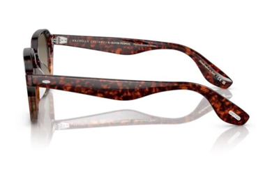 Pre-owned Oliver Peoples 0ov5499su Griffo 163885 Vintage Tortoise/chrome Olive Sunglasses In Green