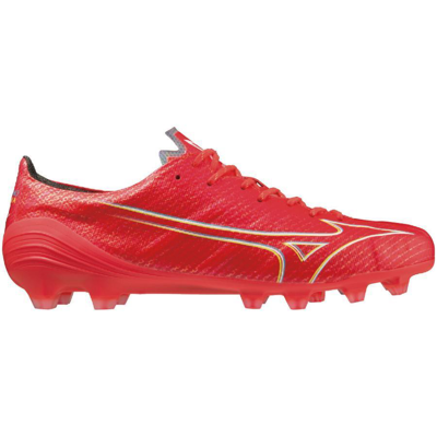 Pre-owned Mizuno Alpha Japan Red Coral Soccer Cleats P1ga2360 64 Us7-11h W/box In White