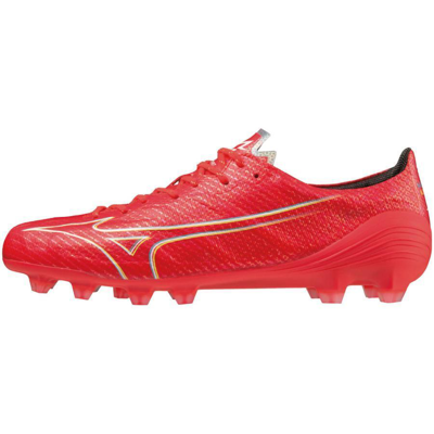 Pre-owned Mizuno Alpha Japan Red Coral Soccer Cleats P1ga2360 64 Us7-11h W/box In White