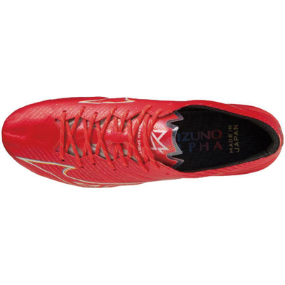 Pre-owned Mizuno Alpha Japan Red Coral Soccer Cleats P1ga2360 64 Us7-11h W/box In White