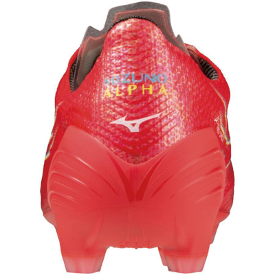 Pre-owned Mizuno Alpha Japan Red Coral Soccer Cleats P1ga2360 64 Us7-11h W/box In White