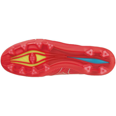 Pre-owned Mizuno Alpha Japan Red Coral Soccer Cleats P1ga2360 64 Us7-11h W/box In White