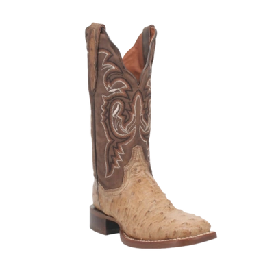 Pre-owned Dan Post ® Ladies Kylo Ostrich Brown Western Boots Dp3011
