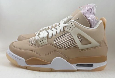 Pre-owned Jordan Air  4 Retro Dj0675-200 Shimmer Off White Beige Women's Size 6-11.5