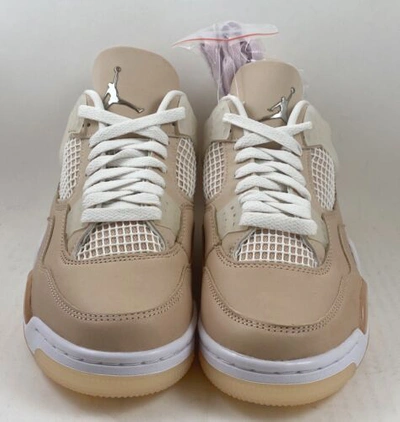 Pre-owned Jordan Air  4 Retro Dj0675-200 Shimmer Off White Beige Women's Size 6-11.5