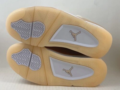 Pre-owned Jordan Air  4 Retro Dj0675-200 Shimmer Off White Beige Women's Size 6-11.5