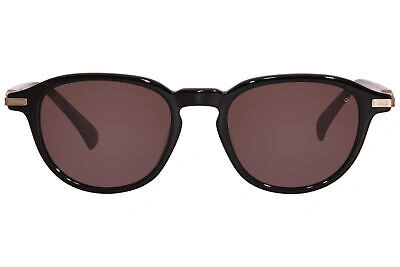 Pre-owned John Varvatos Sjv559 Sunglasses Men's Black/brown Lenses Rectangle Shape 51mm
