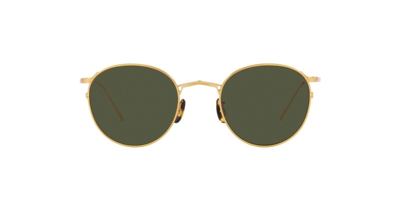 Pre-owned Oliver Peoples N.02 Sun Ov 5529su Black/carbon Grey (1731/r5) Sunglasses In Green