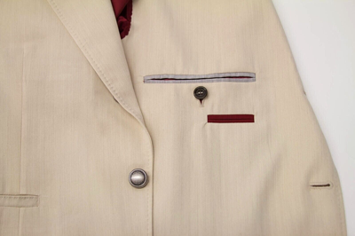 Pre-owned Brunello Cucinelli $5395  Men's Herringbone Sport Coat With Logo Buttons A228 In Beige