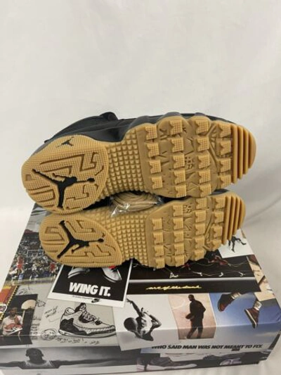 Pre-owned Jordan Nike Air  9 Ix 9s Retro Nrg Black Gum Boots Ar4491-025 Men's Size 8