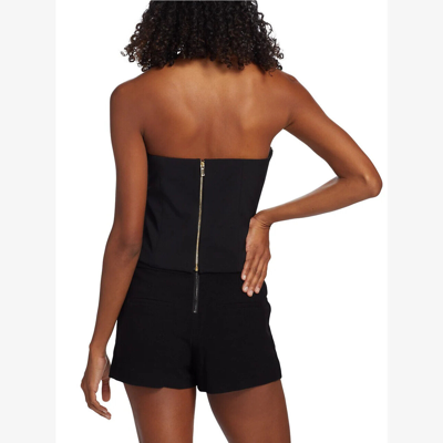 Pre-owned Love Generation  Sizes S, M, L Women's Hazel Crepe Chain Bustier Top - Black