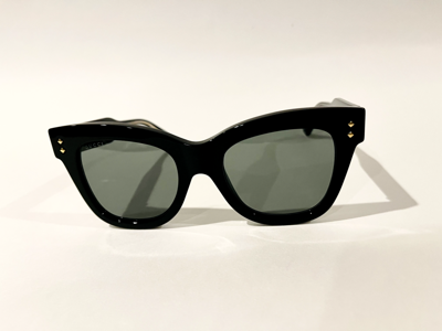 Pre-owned Gucci Black Unisex Square Diamond 1082 Unisex Chunky Bold Gg1082s Sunglasses 001 In Gray