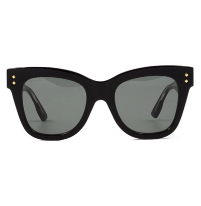 Pre-owned Gucci Black Unisex Square Diamond 1082 Unisex Chunky Bold Gg1082s Sunglasses 001 In Gray