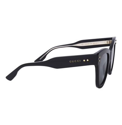 Pre-owned Gucci Black Unisex Square Diamond 1082 Unisex Chunky Bold Gg1082s Sunglasses 001 In Gray