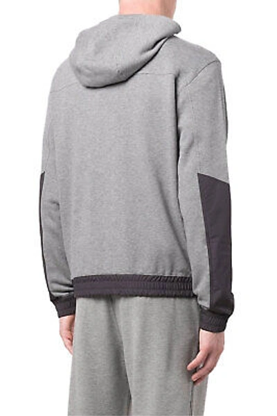 Pre-owned Zegna Z  Mens Panelled Zipped Hoodie X-large Grey - $595 In Gray