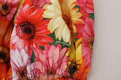 Pre-owned Dolce & Gabbana Tank Top Floral Cotton Blouse Cropped It40 / Us6 / S Rrp $700 In Multicolor