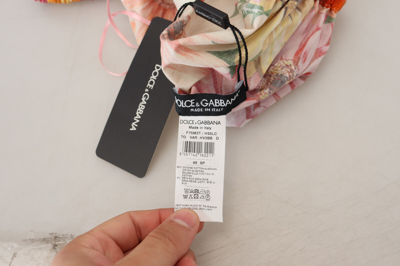 Pre-owned Dolce & Gabbana Tank Top Floral Cotton Blouse Cropped It40 / Us6 / S Rrp $700 In Multicolor