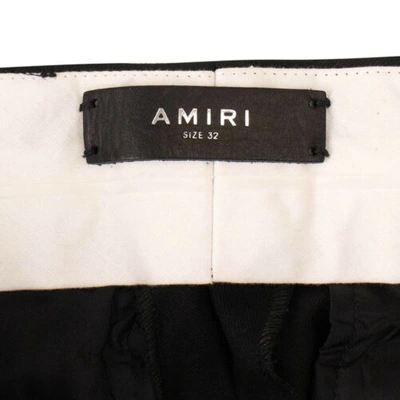 Pre-owned Amiri Black Beaded Guitar Strap Pants Size 31 $2190