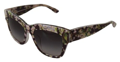 Pre-owned Dolce & Gabbana Dolce&gabbana Dg 4231f Women Multicolor Sunglasses Acetate Floral Print Eyewears In Black