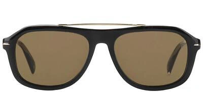 Pre-owned David Beckham Db 7006/g/cs Black/brown Clip-on 54/17/145 Men Sunglasses
