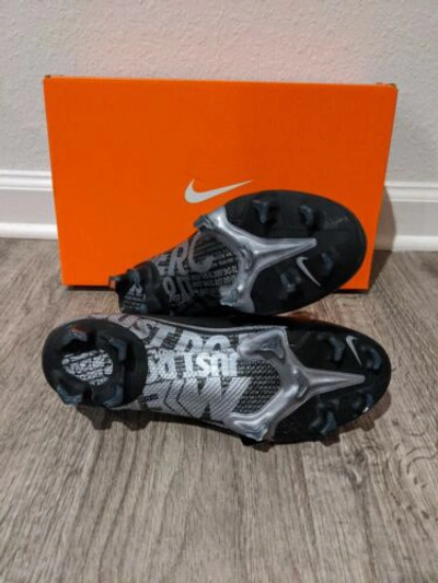 Pre-owned Nike Mercurial Superfly 7 Pro Fg Soccer Cleats At5382-001 Black Silver Mens Sz 7