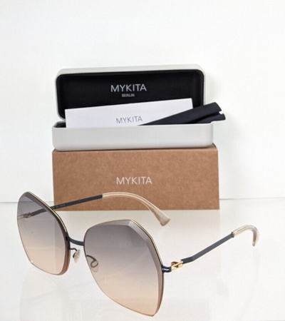 Pre-owned Mykita Brand Authentic  Studio 10.1 Col. 256 Black Gold 61mm Frame In Two Toned